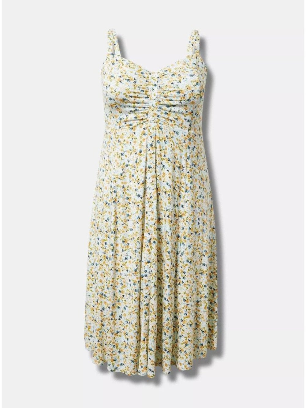 Torrid Midi Super Soft Button-Front Dress